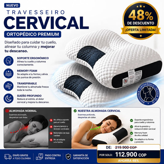 Almohada Ergonómica Cervical Premium