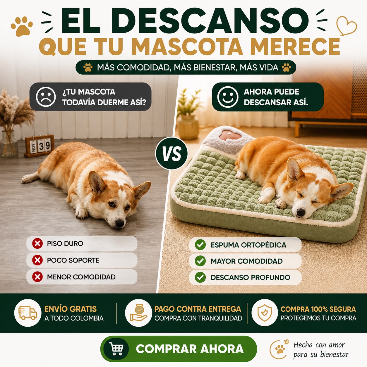 Cama Ortopedica para mascotas